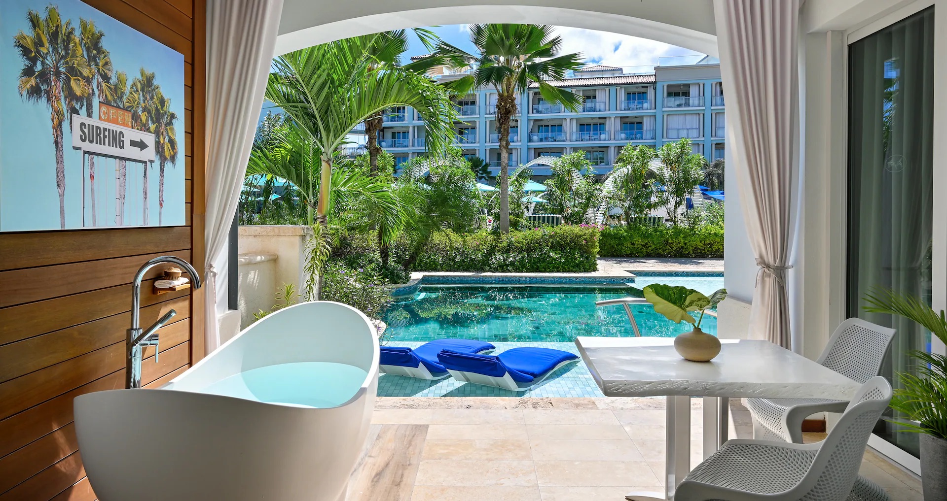 Swim-up suite at Sandals Royal Barbados